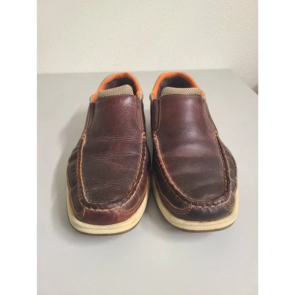 Sperry Top Sider 9.5 Brown Leather Boat Shoes Loafers Deck Slip Ons Sneakers - Picture 3 of 7